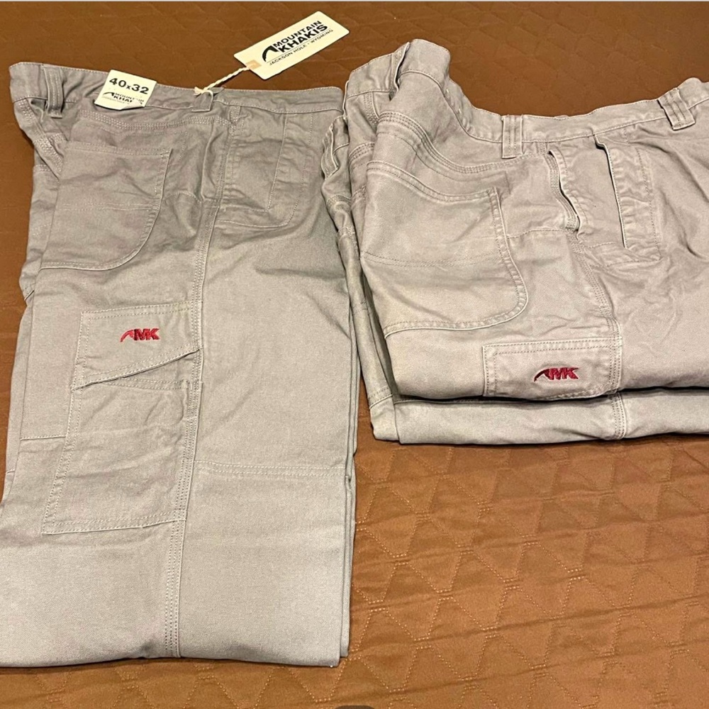 Mountain Khakis Light Gray Cargo Pants for Men